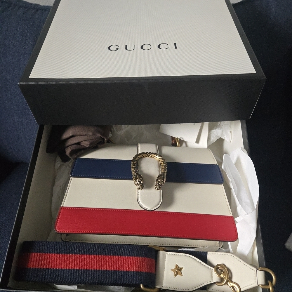 GUCCI EUC Dionysus Bamboo Top Handle Handbag Full Inclusion - Picture 9 of 17